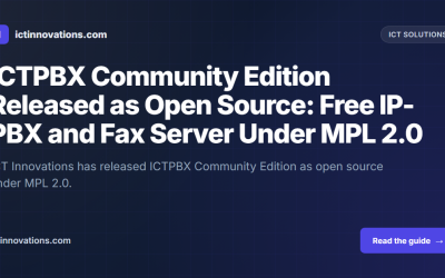 ICTPBX Community Edition Released as Open Source: Free IP-PBX and Fax Server Under MPL 2.0