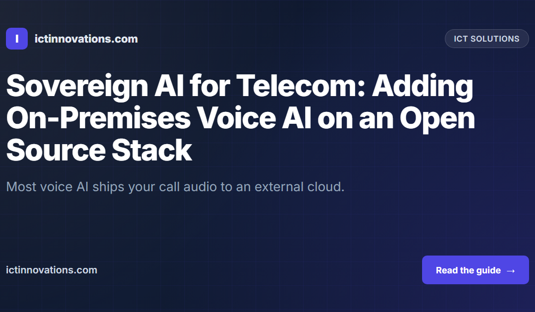 Sovereign AI for Telecom: Adding On-Premises Voice AI on an Open Source Stack